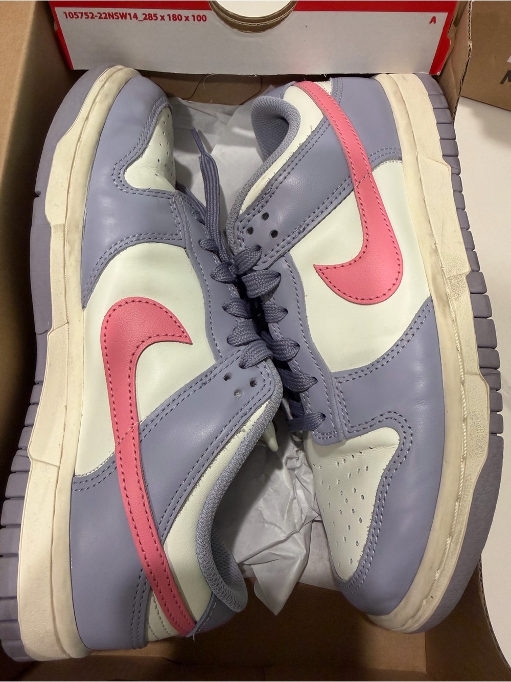 Nike Low-Top Sneakers in Lavender, Pink & White